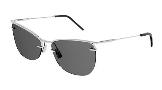 Saint Laurent Sunglass Unisex Silver Silver Grey