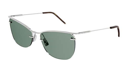 Saint Laurent Sunglass Unisex Silver Silver Green