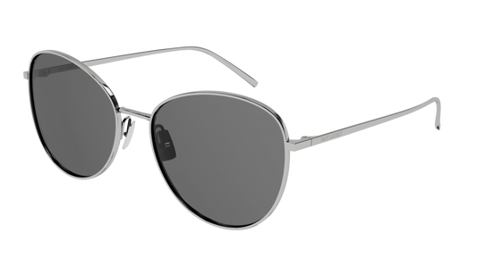 Saint Laurent Sunglass Woman Silver Silver Grey