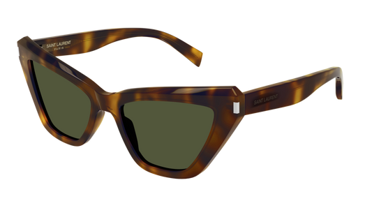 Saint Laurent Sunglass Woman Havana Havana Green