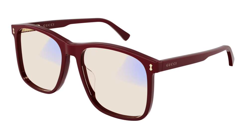 Gucci Sunglass Man Burgundy Burgundy Yellow