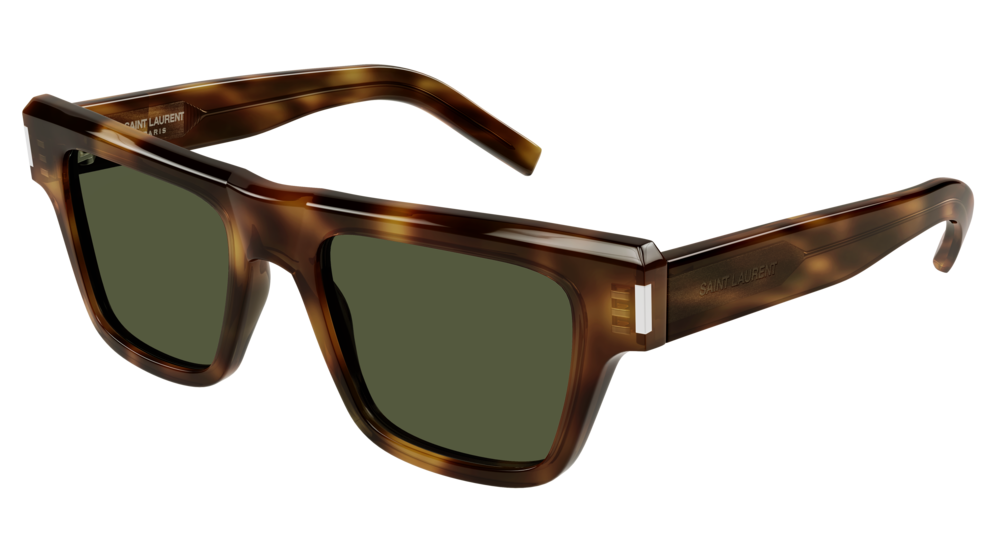 Saint Laurent Sunglass Man Havana Havana Green