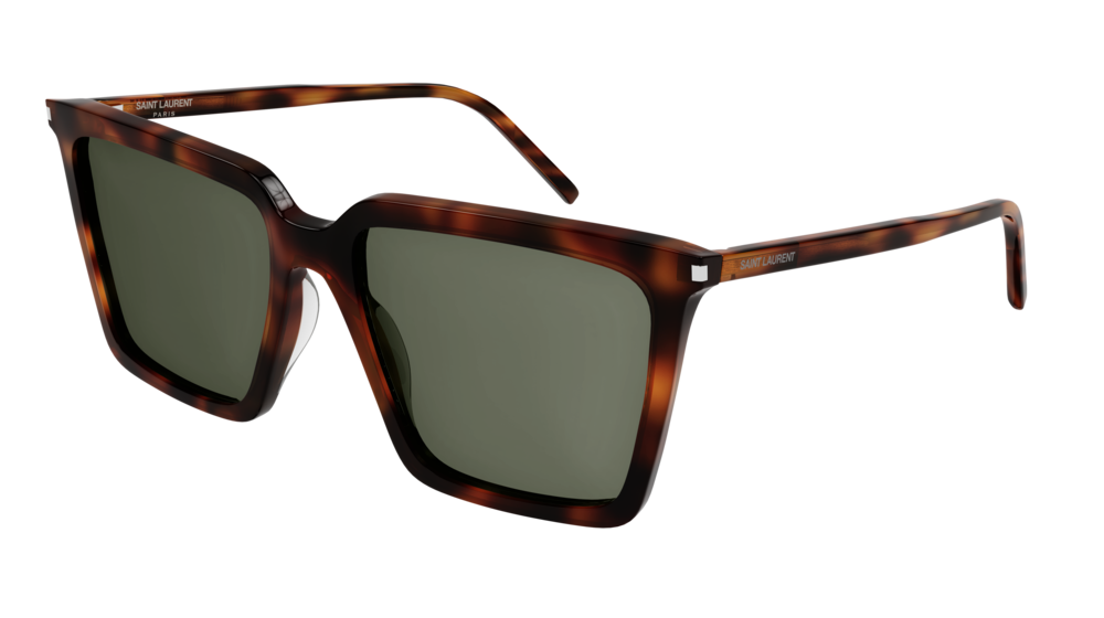 Saint Laurent Sunglass Woman Havana Havana Green