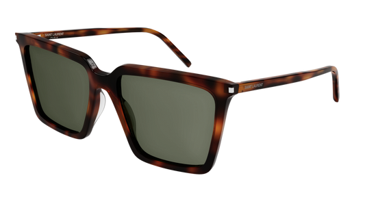 Saint Laurent Sunglass Woman Havana Havana Green