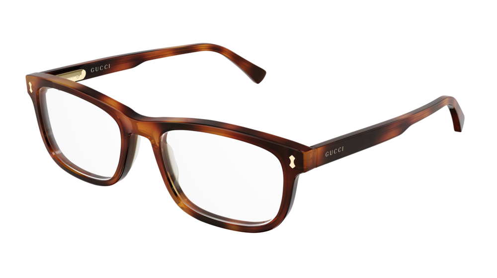 Gucci Optical Frame Man Havana Havana Transparent