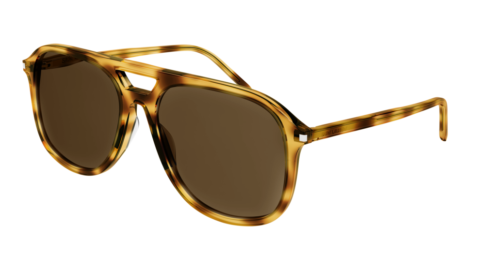 Saint Laurent Sunglass Man Havana Havana Brown