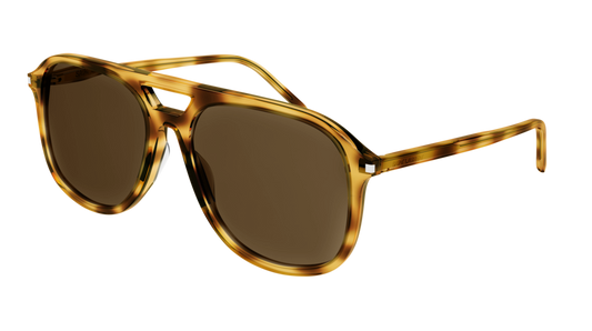 Saint Laurent Sunglass Man Havana Havana Brown