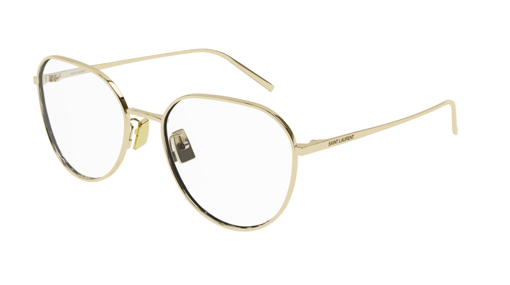 Saint Laurent Optical Frame Woman Gold Gold Transparent