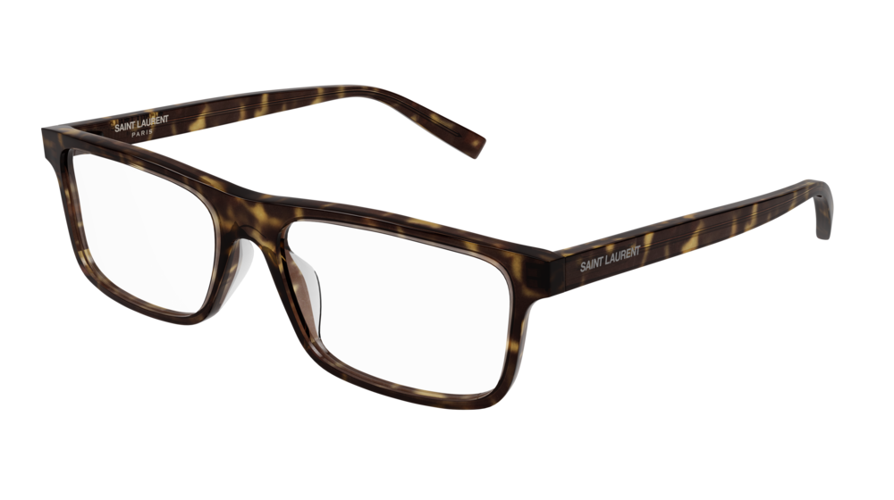 Saint Laurent Optical Frame Man Havana Havana Transparent