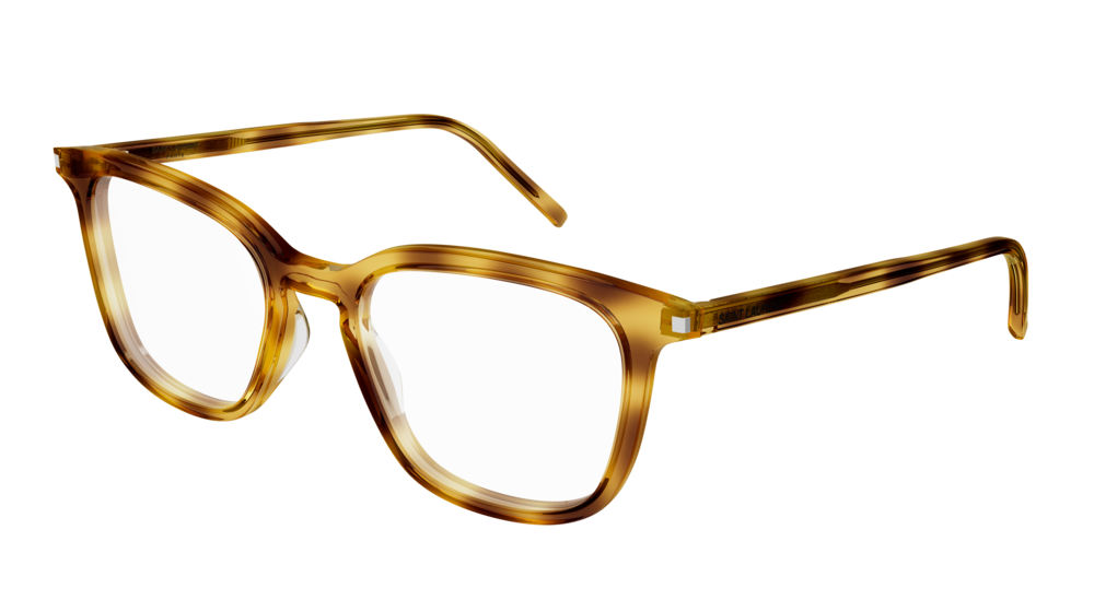 Saint Laurent Optical Frame Man Havana Havana Transparent