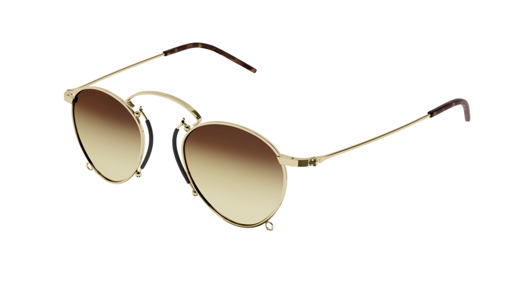 Gucci Sunglass Unisex Gold Gold Violet