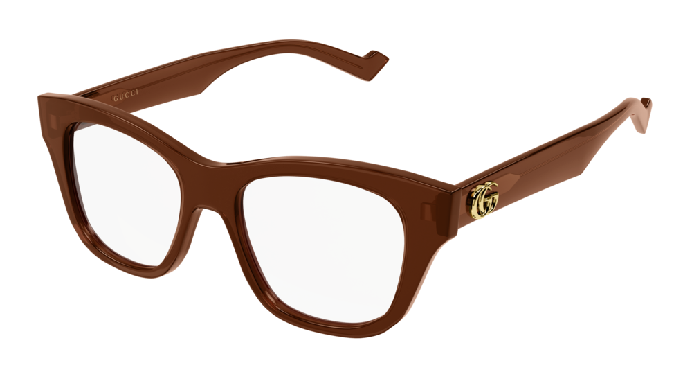 Gucci Optical Frame Woman Brown Brown Transparent