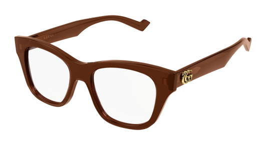 Gucci Optical Frame Woman Brown Brown Transparent