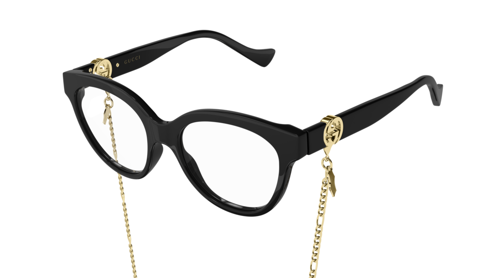 Gucci Optical Frame Woman Black Black Transparent