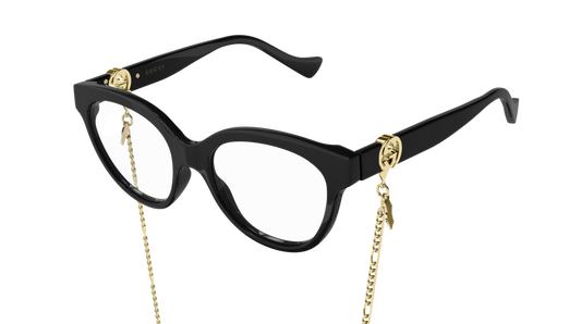 Gucci Optical Frame Woman Black Black Transparent