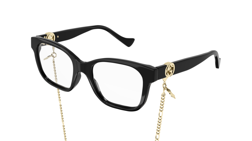 Gucci Optical Frame Woman Black Black Transparent