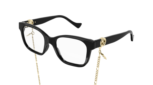 Gucci Optical Frame Woman Black Black Transparent