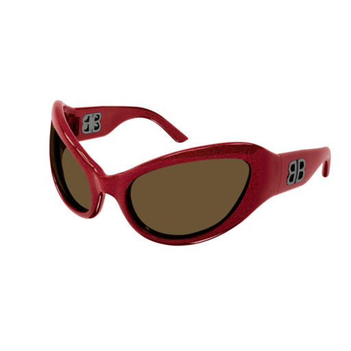 Balenciaga Sunglass Woman Red Red Brown