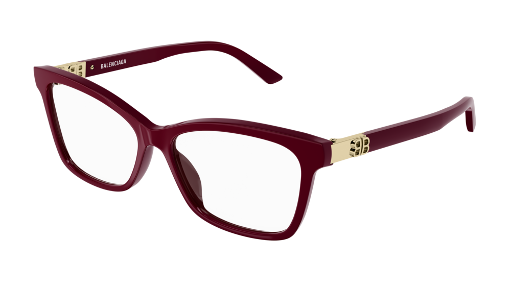 Balenciaga Optical Frame Woman Burgundy Burgundy Transparent