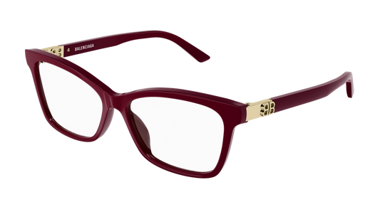 Balenciaga Optical Frame Woman Burgundy Burgundy Transparent