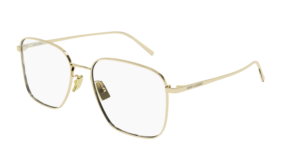 Saint Laurent Optical Frame Unisex Gold Gold Transparent