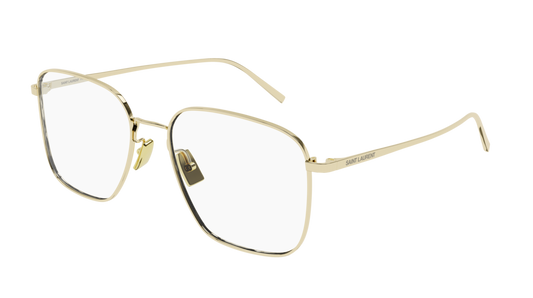 Saint Laurent Optical Frame Unisex Gold Gold Transparent