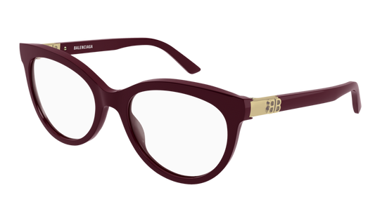 Balenciaga Optical Frame Woman Burgundy Burgundy Transparent