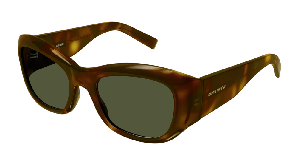 Saint Laurent Sunglass Woman Havana Havana Green