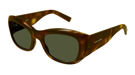 Saint Laurent Sunglass Woman Havana Havana Green