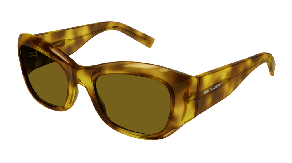 Saint Laurent Sunglass Woman Havana Havana Yellow