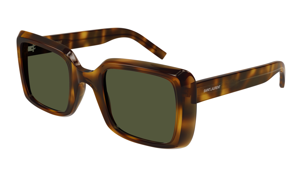 Saint Laurent Sunglass Woman Havana Havana Green