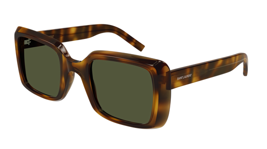 Saint Laurent Sunglass Woman Havana Havana Green