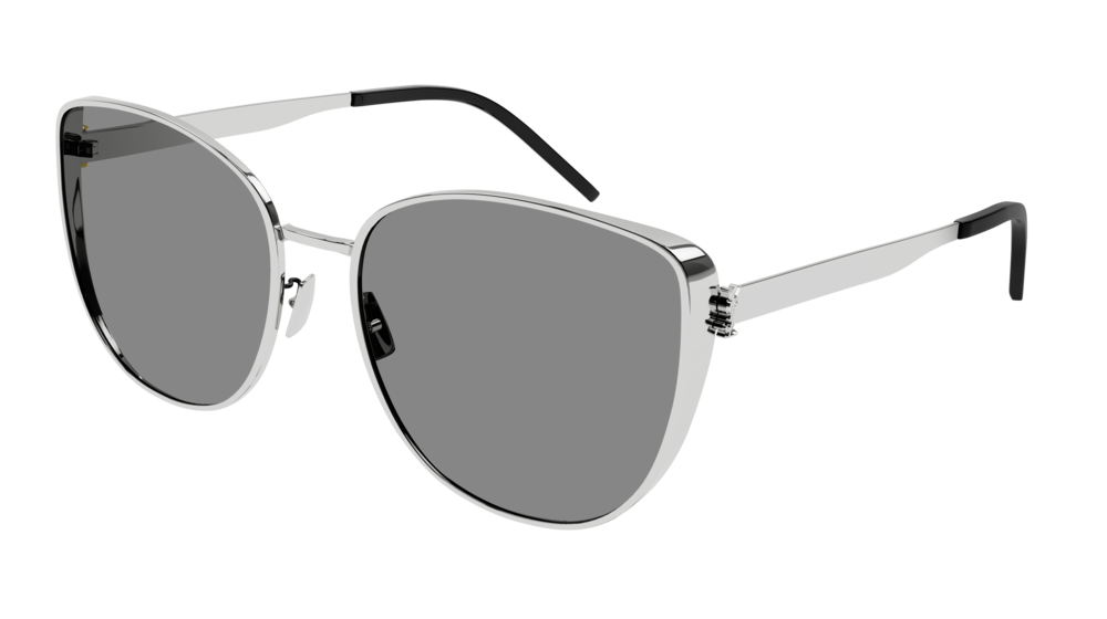 Saint Laurent Sunglass Woman Silver Silver Grey