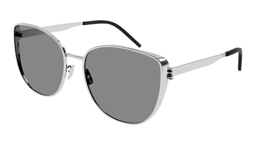 Saint Laurent Sunglass Woman Silver Silver Grey