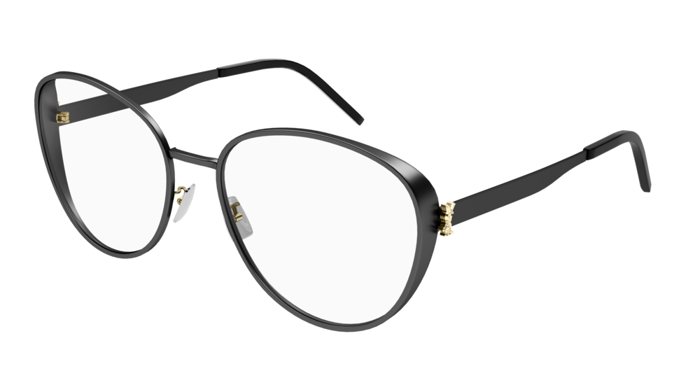 Saint Laurent Optical Frame Woman Black Black Transparent