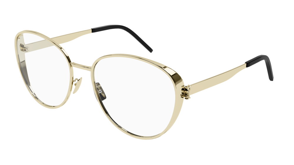 Saint Laurent Optical Frame Woman Gold Gold Transparent