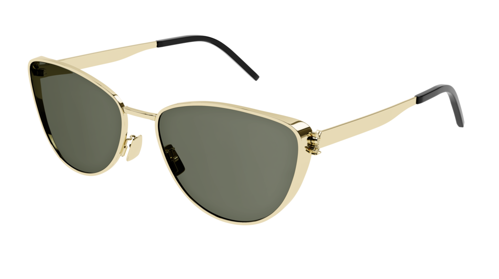 Saint Laurent Sunglass Woman Gold Gold Green