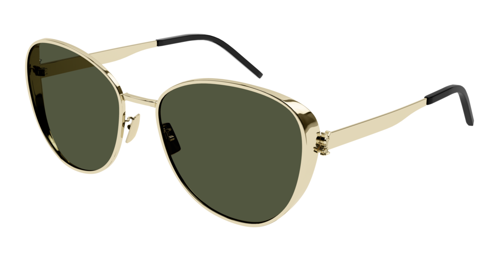 Saint Laurent Sunglass Woman Gold Gold Green