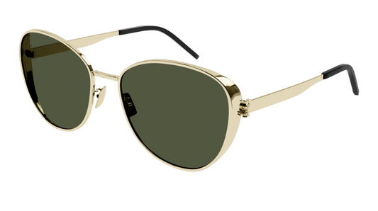 Saint Laurent Sunglass Woman Gold Gold Green