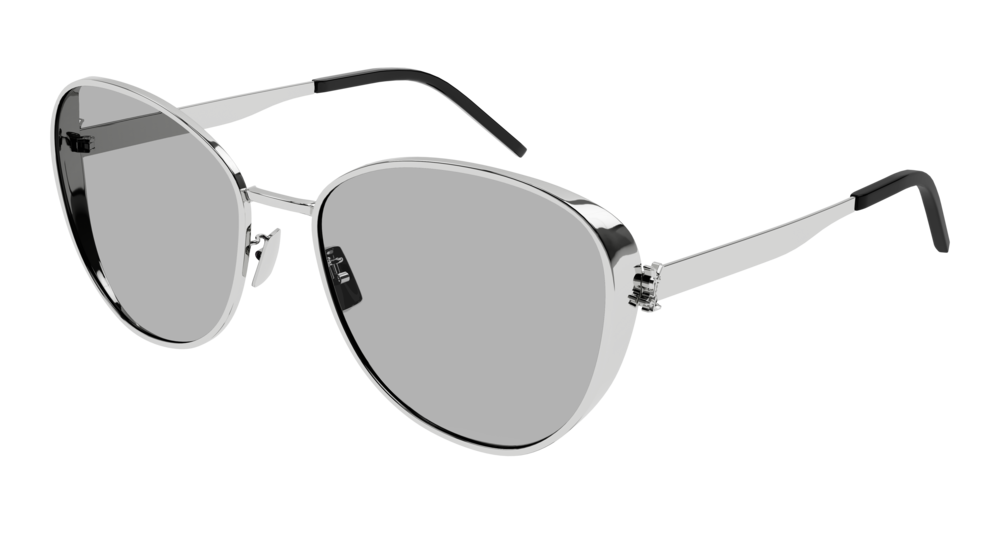 Saint Laurent Sunglass Woman Silver Silver Grey