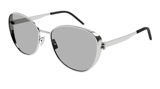 Saint Laurent Sunglass Woman Silver Silver Grey