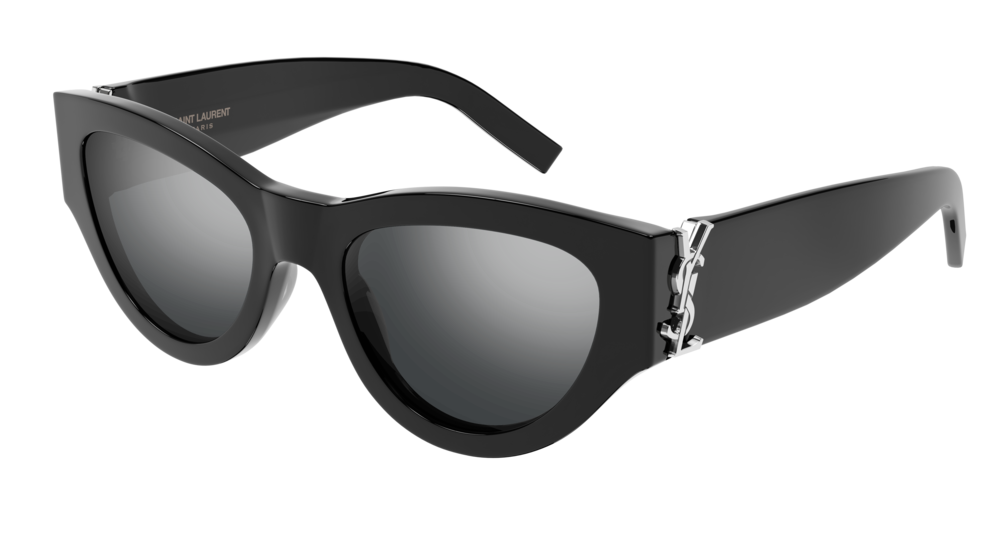 Saint Laurent Sunglass Woman Black Black Silver