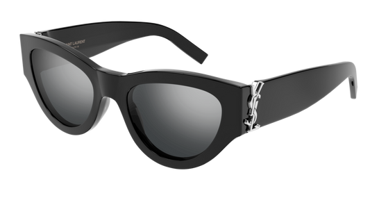 Saint Laurent Sunglass Woman Black Black Silver