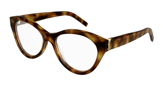 Saint Laurent Optical Frame Woman Havana Havana Transparent