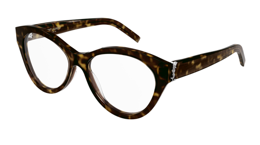 Saint Laurent Optical Frame Woman Havana Havana Transparent