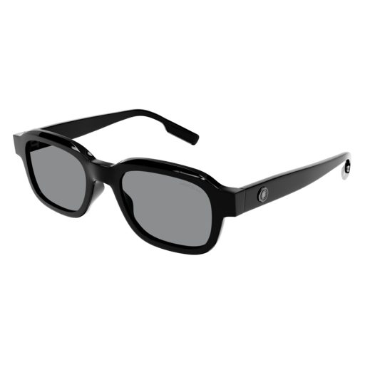 Montblanc Sunglass Man Black Black Grey