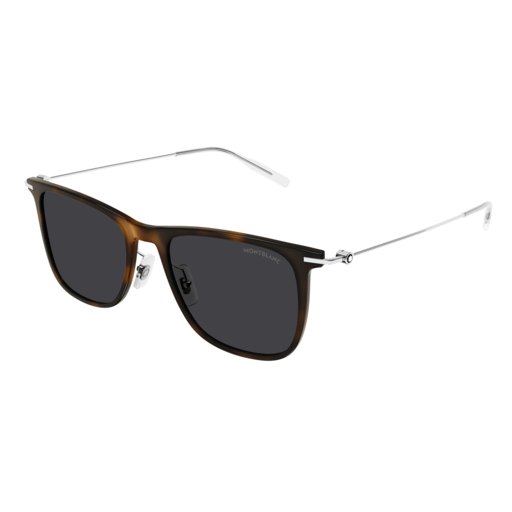 Montblanc Sunglass Man Havana Silver Grey