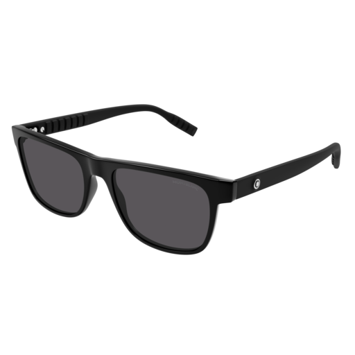 Montblanc Sunglass Man Black Black Grey