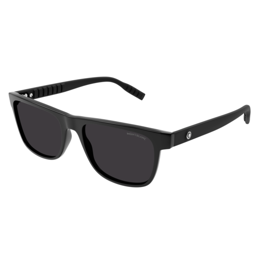 Montblanc Sunglass Man Black Black Grey