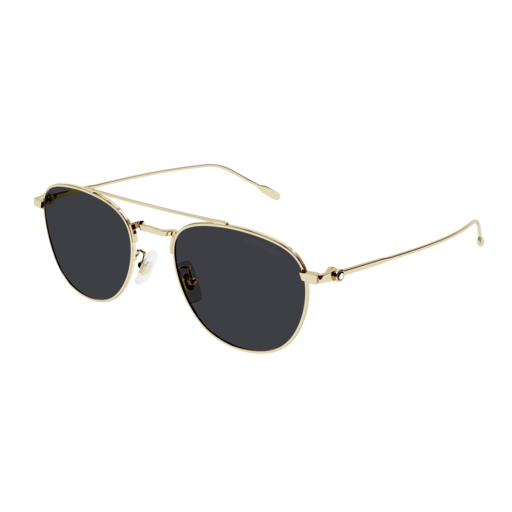 Montblanc Sunglass Man Gold Gold Grey